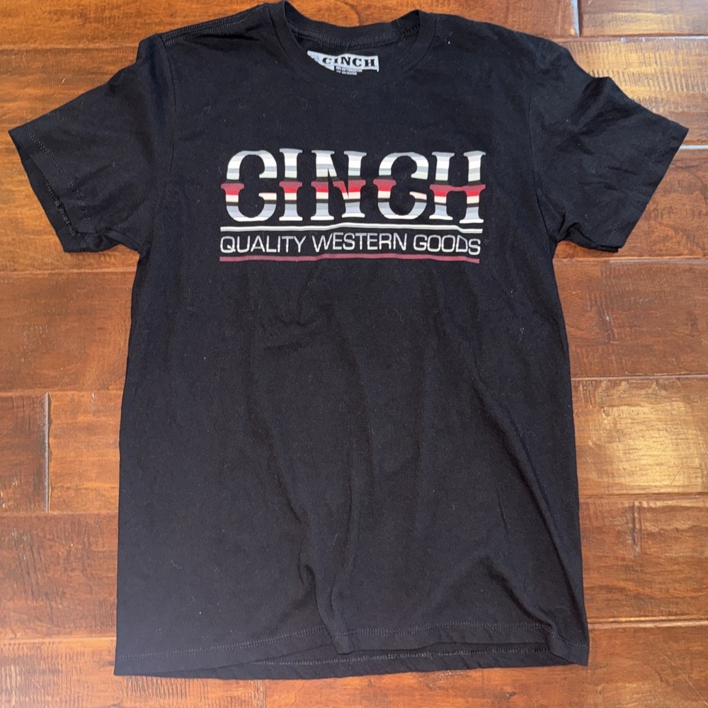 Cinch Men's Black Graphic Short Sleeve T-Shirt Size Medium EUC